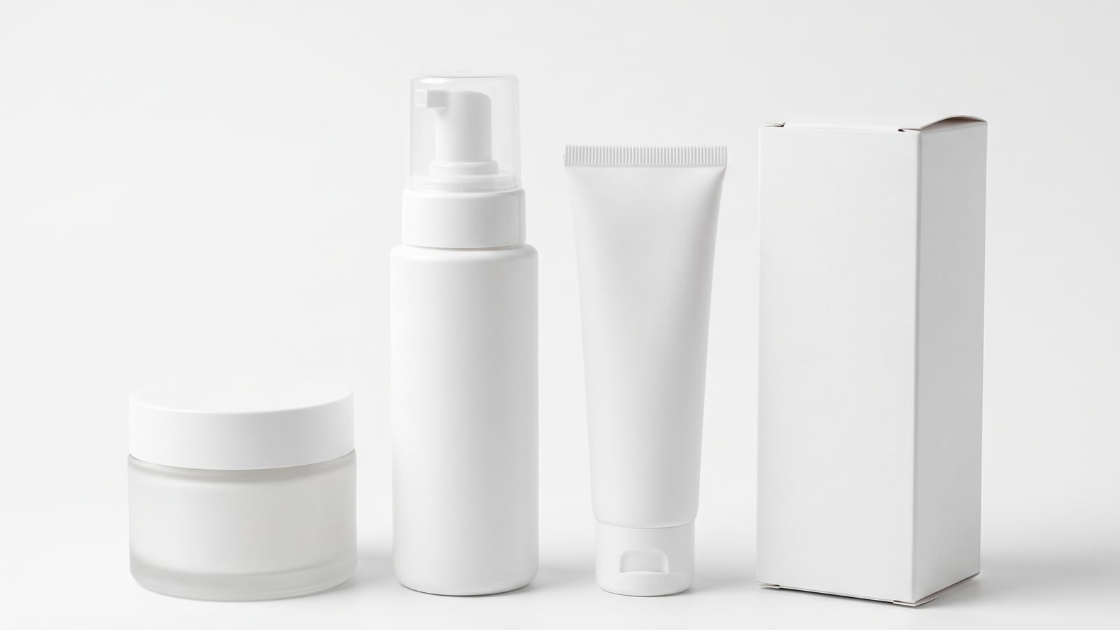 Envases cosméticos sin etiqueta